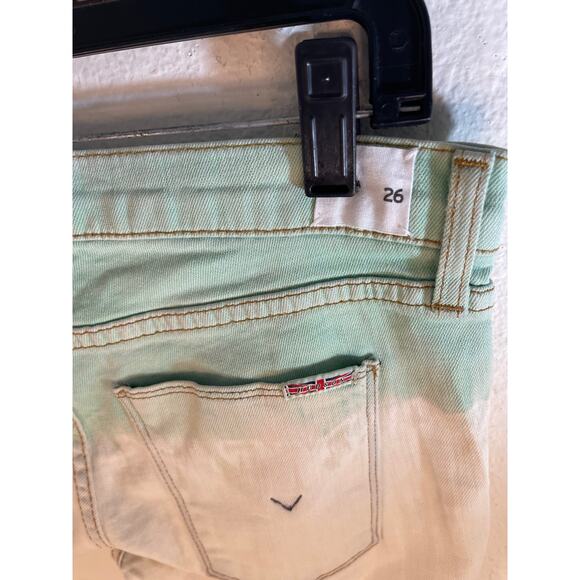 Boho Hudson Ombre Dyed Jeans Krysta Jeans Size 26 Hippie Western Costal 70s - Picture 7 of 8